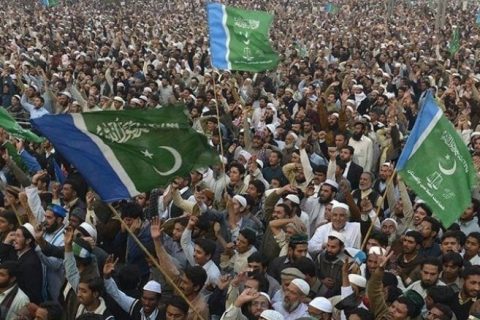 مہنگائی، بجلی کے بلوں میں اضافے کے خلاف جماعت اسلامی کا لیاقت باغ میں دھرنا جاری