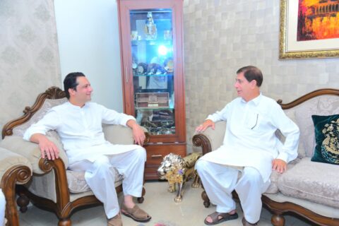 Azad Kashmir Prime Minister Iftekhar Gilani Meets Shah Ghulam Qadir Capitalnewspoint.com