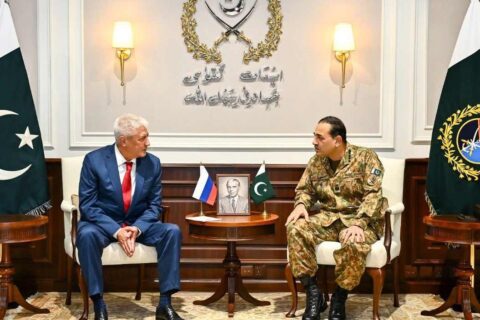 Russian Federation Interior Minister Vladimir Kolokoltsev visited General Headquarters (GHQ) meets AsimMunir Capitalnewspoint.com